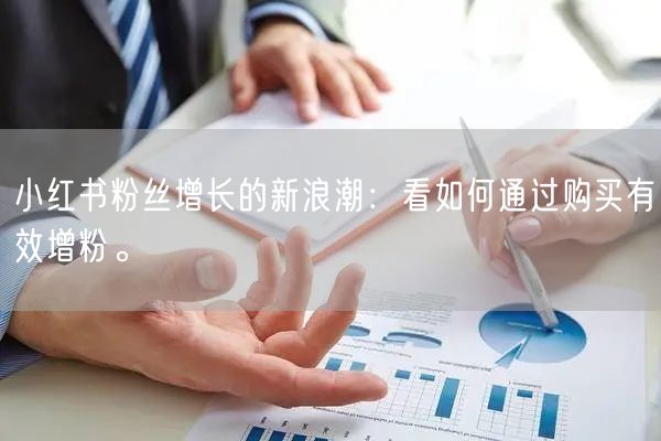 小红书粉丝增长的新浪潮：看如何通过购买有效增粉。