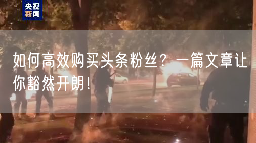 如何高效购买头条粉丝？一篇文章让你豁然开朗！