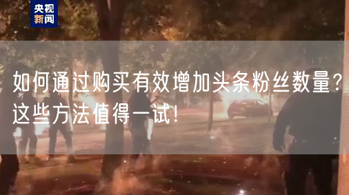 如何通过购买有效增加头条粉丝数量？这些方法值得一试！