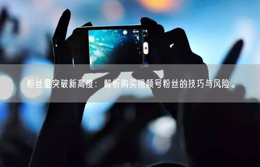 粉丝量突破新高度：解析购买视频号粉丝的技巧与风险。